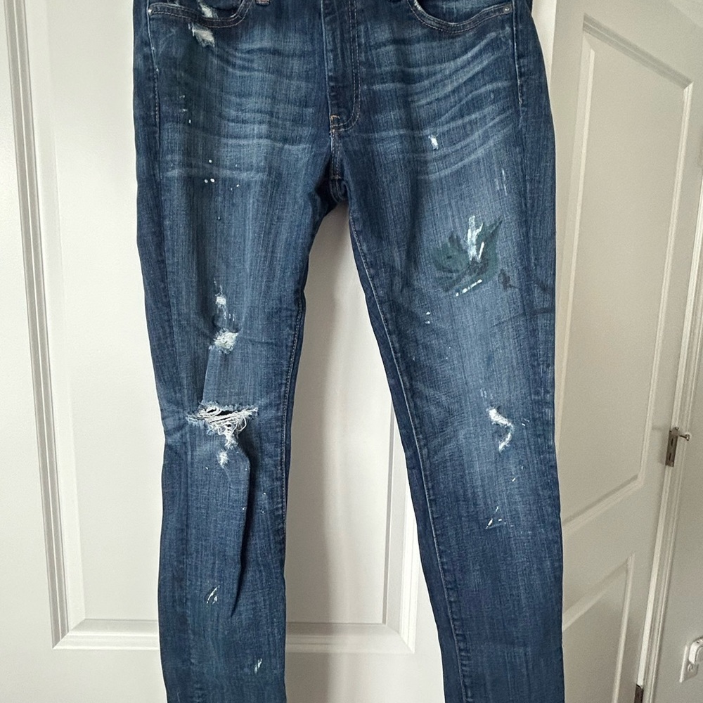 Polo Ralph Lauren Women's Distressed Blue Skinny Jeans